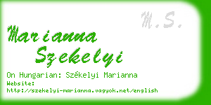 marianna szekelyi business card